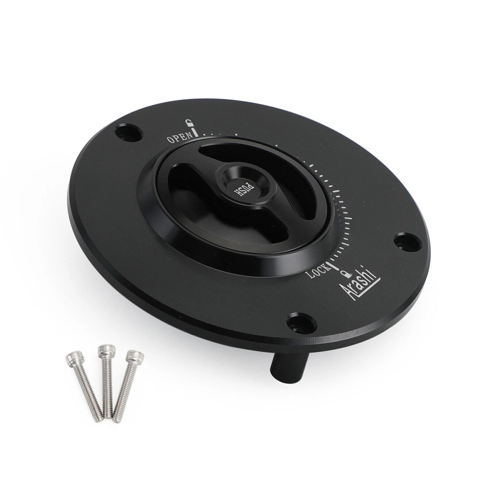 CNC Keyless Fuel Gas Tank Cap Black for Honda CBR600RR CBR1000RR (2004–2019)