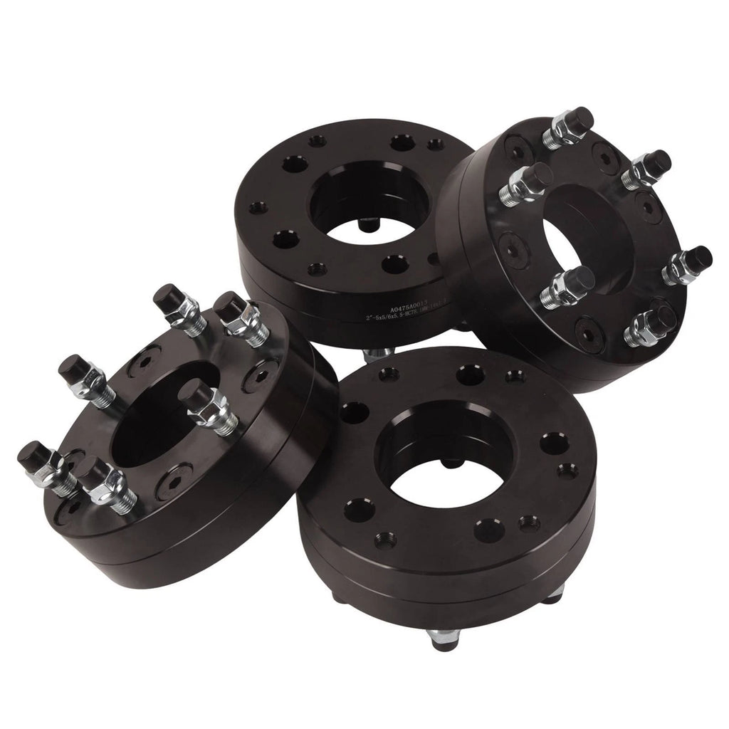 Set of 4 Wheel Adapter Spacers for GMC Chevy 5 Lug to 6 Lug (Fits 5x5 to 6x5.5)