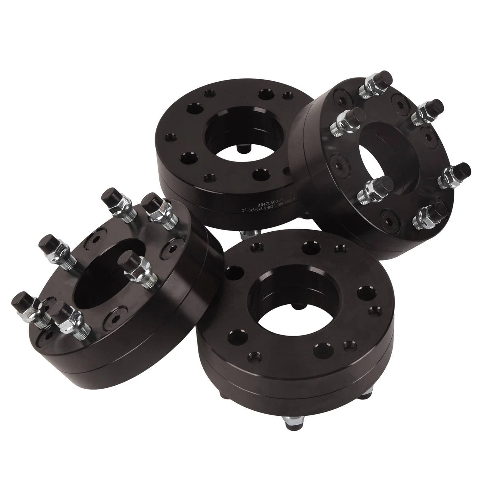 Set of 4 Wheel Adapter Spacers for GMC Chevy 5 Lug to 6 Lug (Fits 5x5 to 6x5.5)