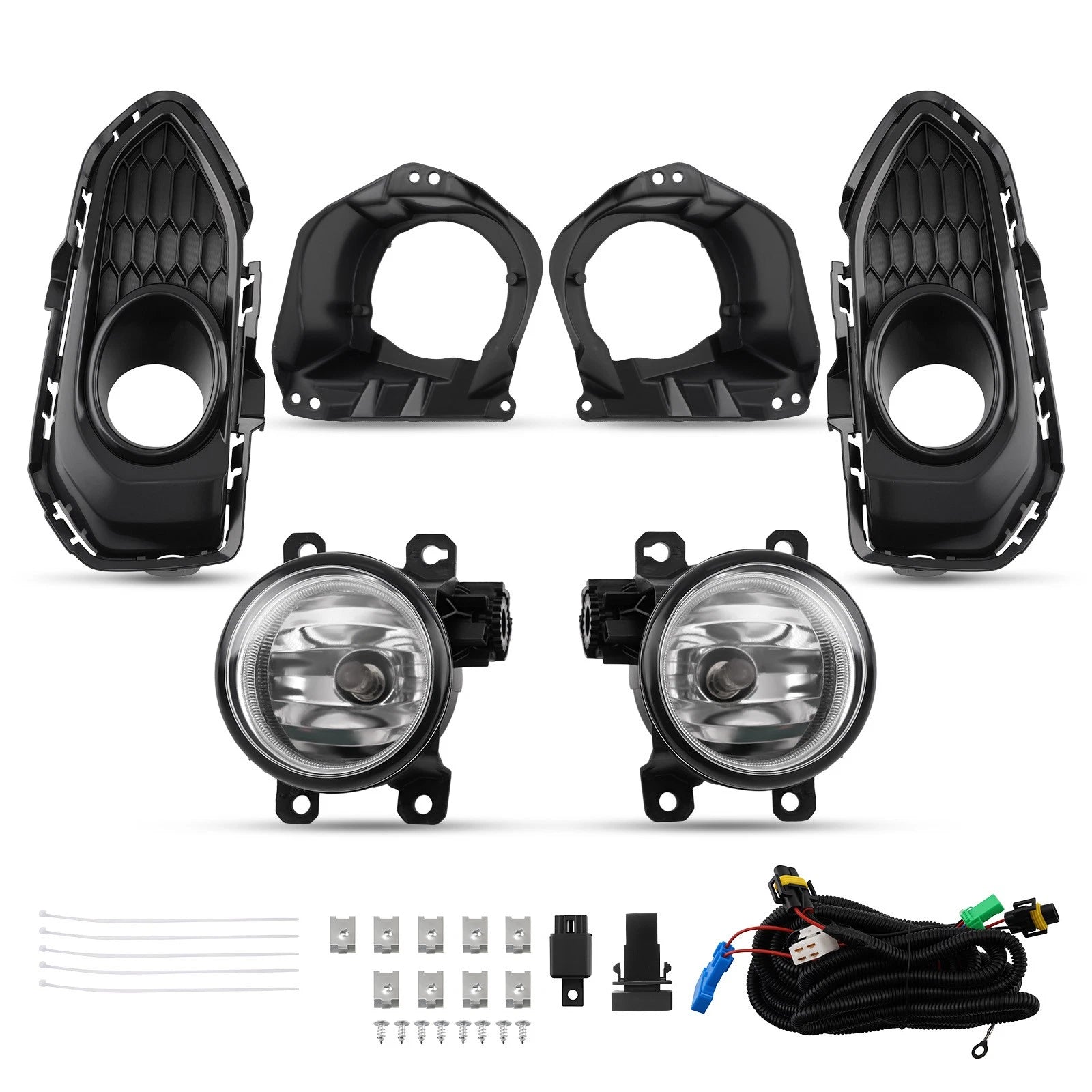 Pair Front Bumper Fog Lights for Honda Fit (2018–2020) W/Wiring Switch