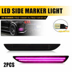 2X Purple LED Rear Bumper Side Marker Lights for Ford Mustang (2015–2022)