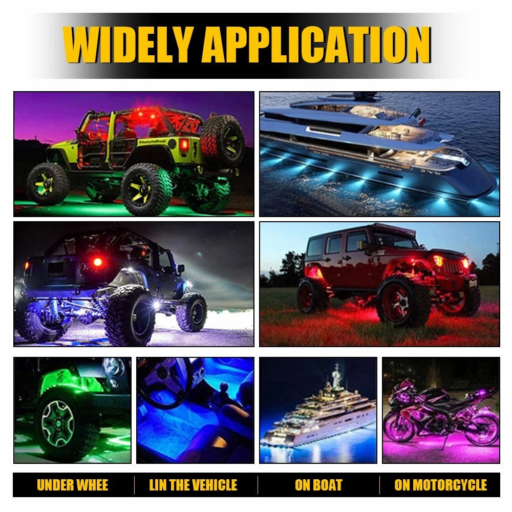 20 Pods RGB LED Rock Lights Kit for Offroad Vehicles (Universal)