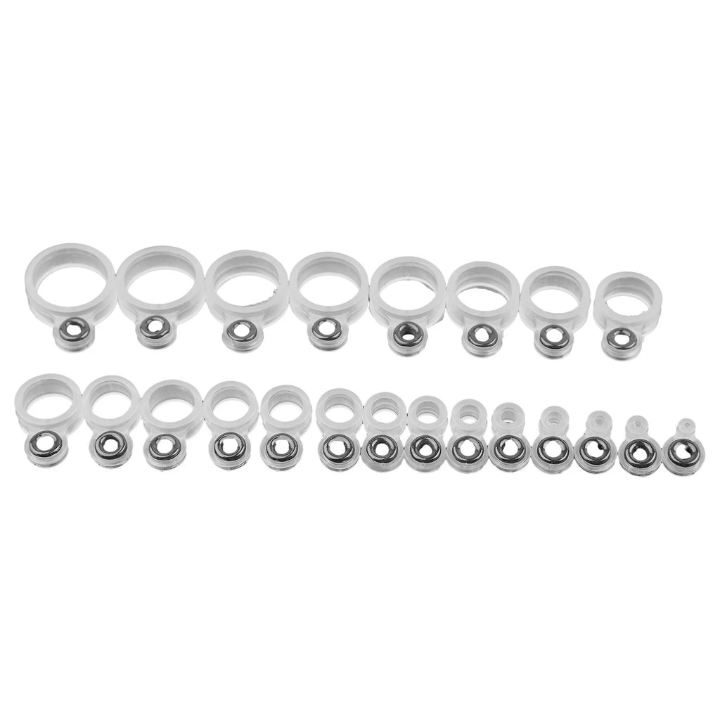 Set of 14 Silicone Fishing Rod Guide Wire Ceramic Ring Tip Repair Kit
