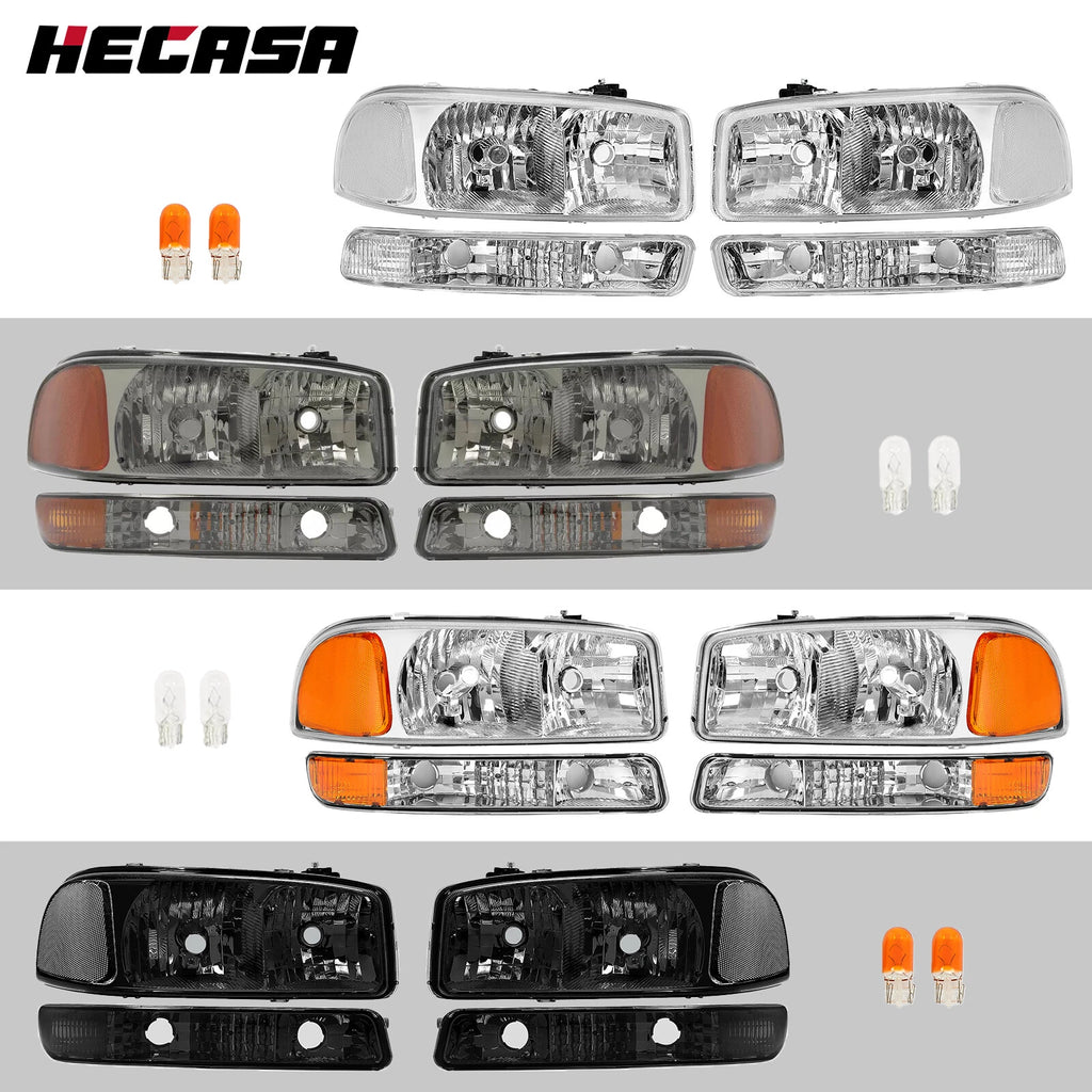 Headlights Bumper Lamps for GMC Sierra 1500, Yukon XL (1999–2007)