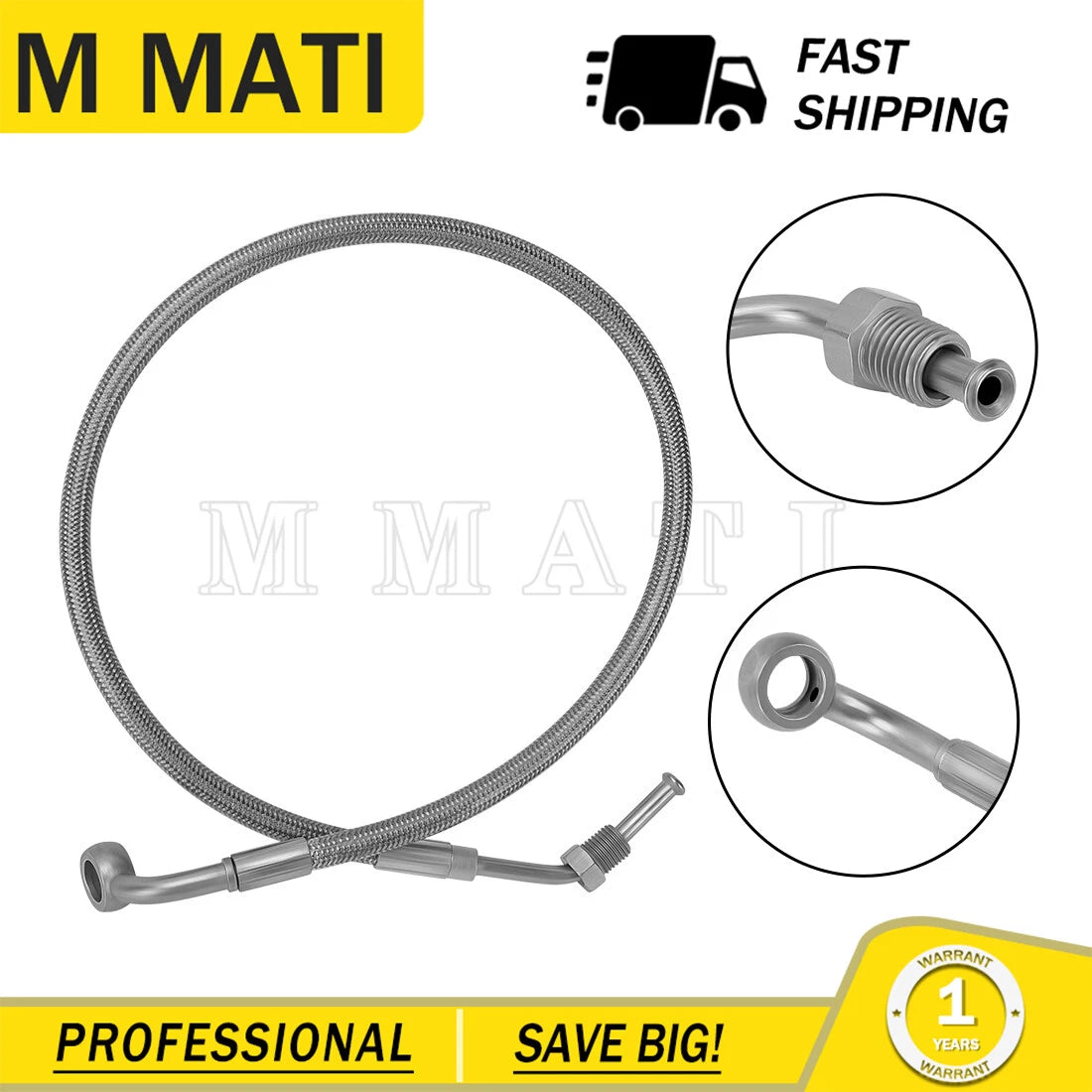 Brake Line Hose Left Front for Polaris Ranger 500 700 (2005–2009)