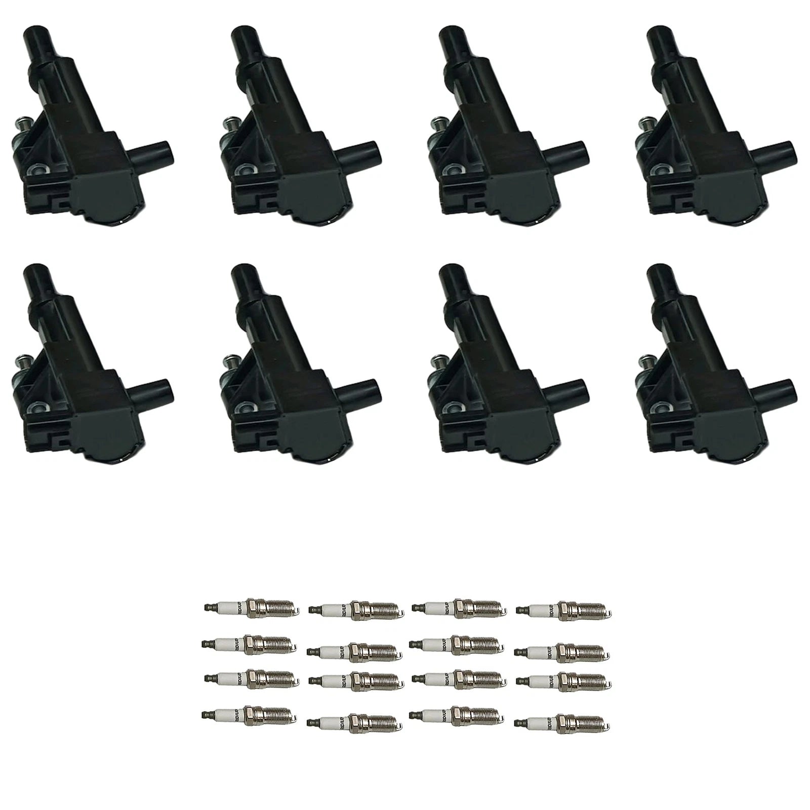 Set of 8 Ignition Coils & 16 Spark Plugs for Chrysler Dodge Jeep (2008–2012)