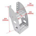 10" Side Step for Peterbilt Semi Truck (Frame Mounted, Aluminium)