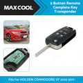 5 Button Remote Key Fob for Holden Commodore VF (2013–2017)