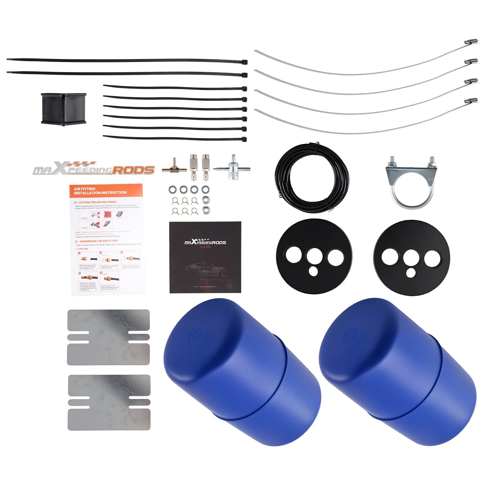 Air Spring Suspension Bags Leveling Kit Rear for Chevy Chevelle (1973)