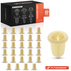 8mm Square Nylon Screw Grommets Clips Fasteners for Toyota Honda (30-Pack)