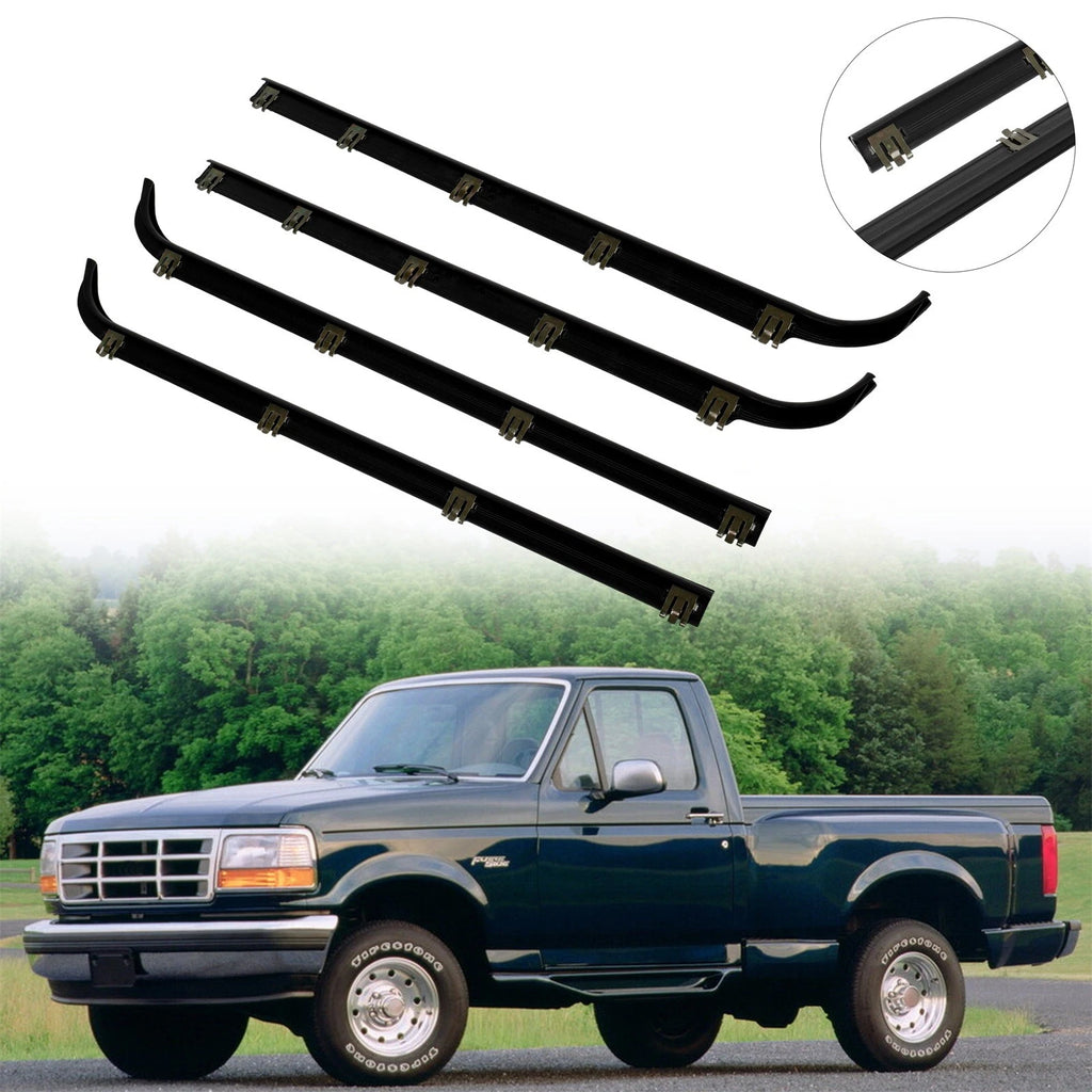 Set of 2 Inner & Outer Front Window Scraper Seal for Ford F350 (1987–1997)