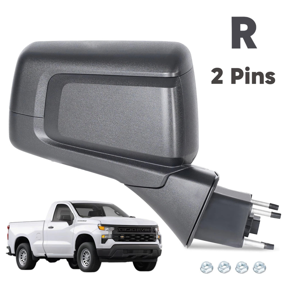 Side Mirror for Chevy Silverado 1500 WT (2019–2024) w/ Temp Sensor, Right