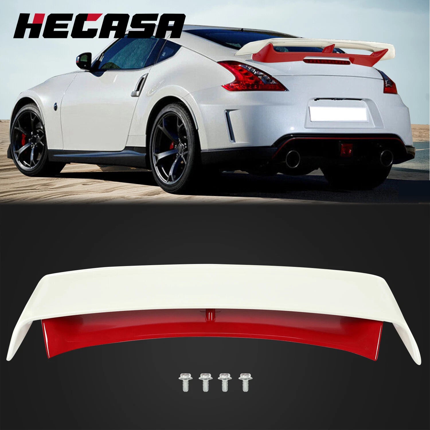 Trunk Spoiler Wing for Nissan 370Z Z34 (2009–2021) - White
