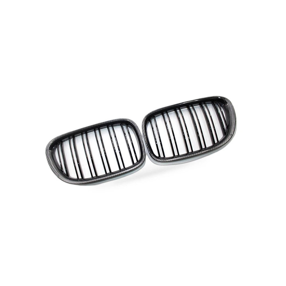 Glossy Black Double Line Front Grille for BMW 7 Series