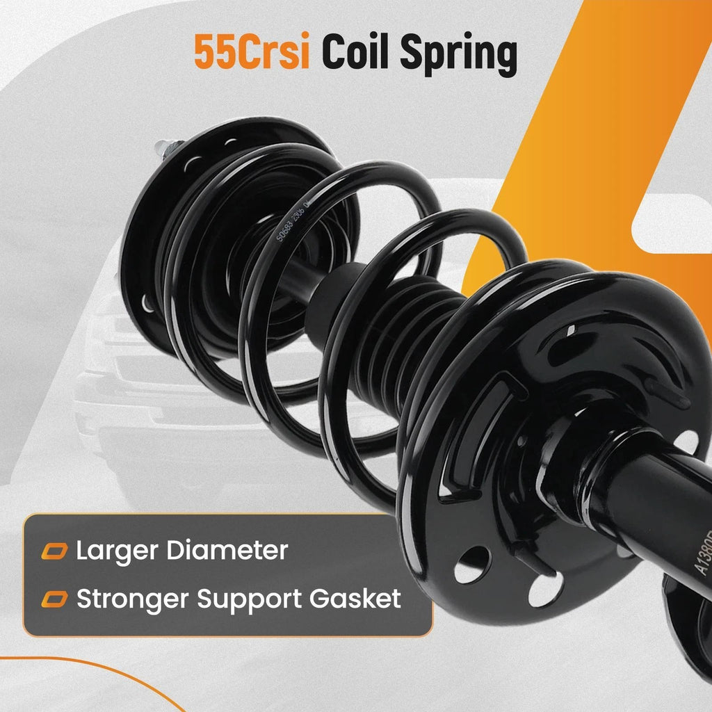 Set of 2 Rear Front Struts w/Coil Spring for Ford Taurus (2013-2019)