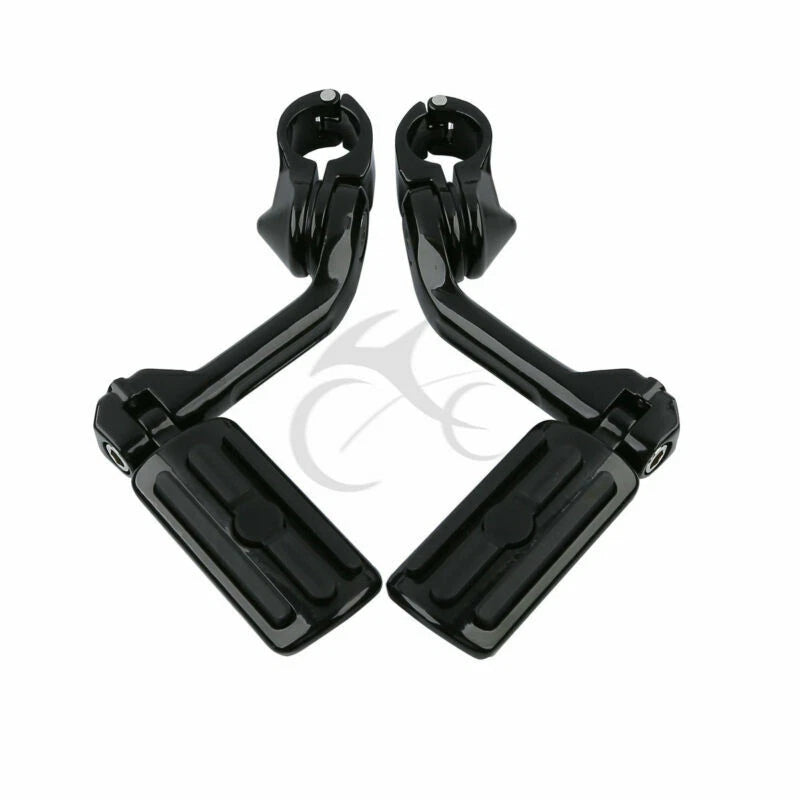 1 1/4" Long Angled Highway Bar Footpegs for Harley (Fitment Specific)