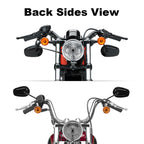 Black Teardrop Rearview Mirrors for Harley Softail Deluxe, Fat Boy, Dyna