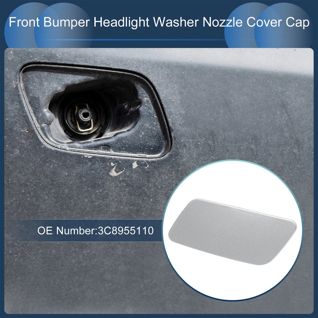 Front Right Washer Nozzle Cover Cap for Volkswagen Passat CC (2008–2012) Silver Tone