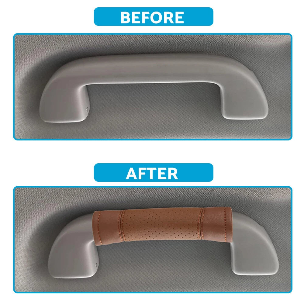 2X Faux Leather Door Handle Cover for Universal Car (2002–2019)