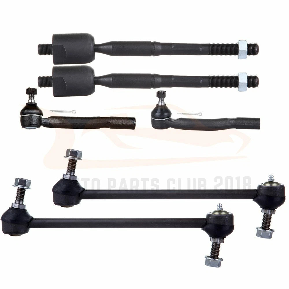 Set of 6 Suspension Tie Rod Ends & Sway Bar Links for Toyota Solara & Camry