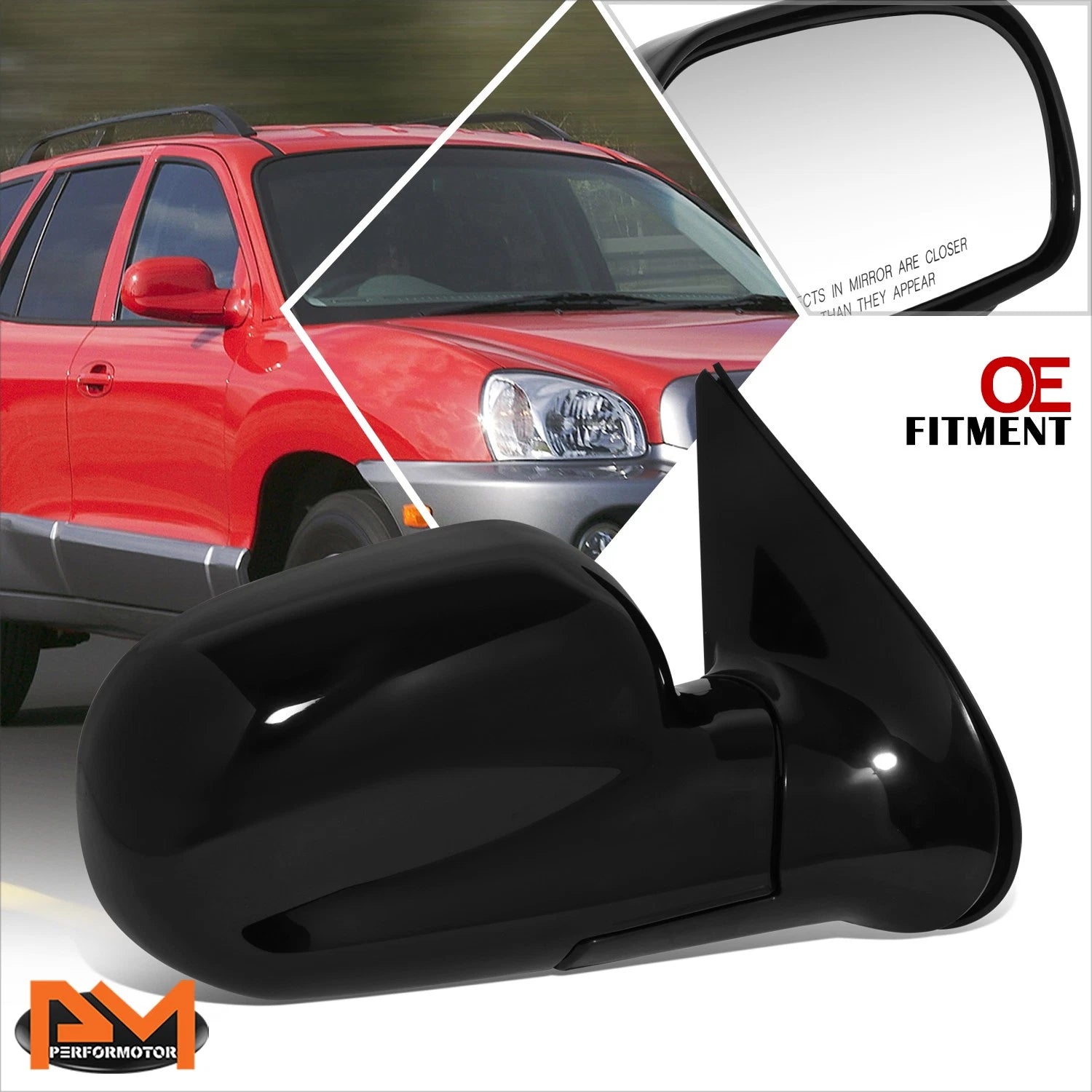 Power Adjust Heated Side Rear View Door Mirror Right for Hyundai Santa Fe (2003–2004)