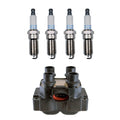 Denso Ignition Coil & 4 Platinum TT Spark Plugs for Ford 2.0L L4