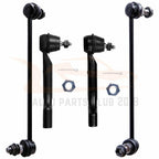 Set of 4 Front Outer Tie Rod Ends & Sway Bar Links for Nissan Rogue 