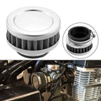Air Filter Cleaner / 45MM Round Tapered Rubber Silver for Motorcycle