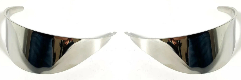Headlight Trim Cover Shield for Pair 5-7 Inch Bulb Chrome Fits Universal (–)