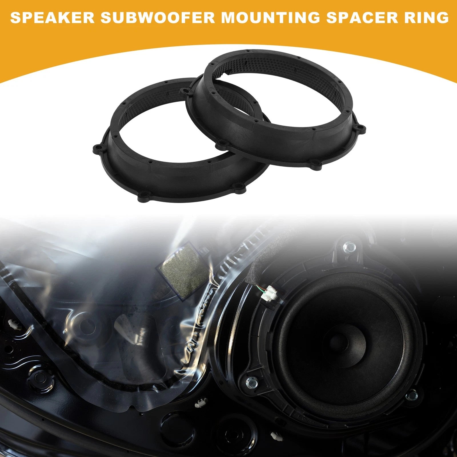 2X Subwoofer Mounting Spacer Bracket Ring for Volkswagen (6.5")
