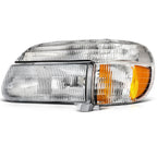 Chrome Amber Headlights Assembly Pair for Ford Explorer (1995–2001)
