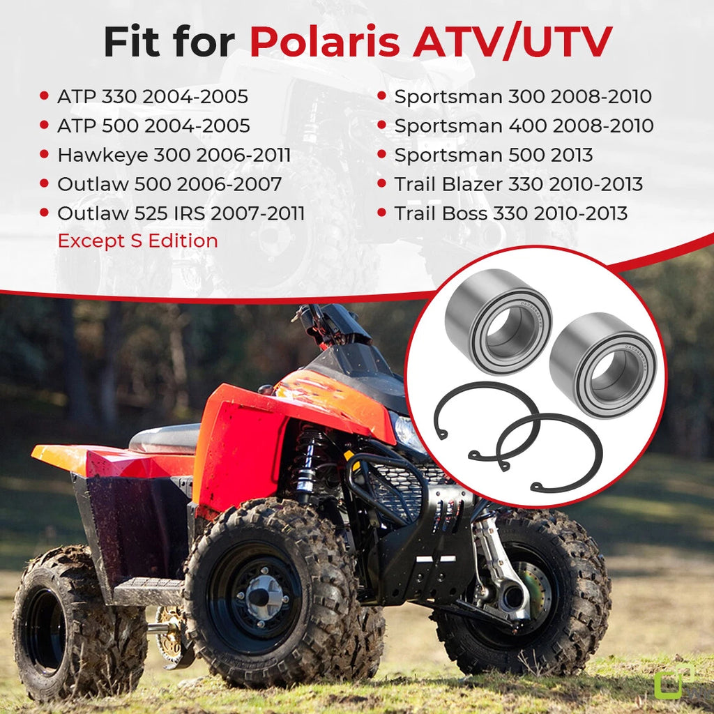 Front Wheel Bearings for Polaris Sportsman 300 400 450 500 570 600 700 800 ACE (1996–2023)