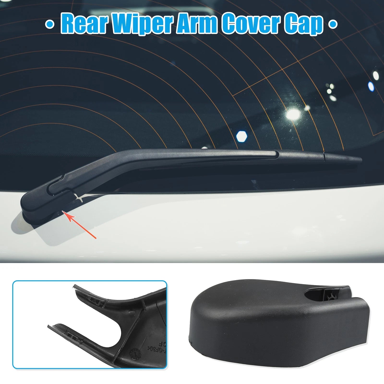 Rear Windshield Wiper Arm Nut Cover for Ford Focus MK2 (2004–2011)