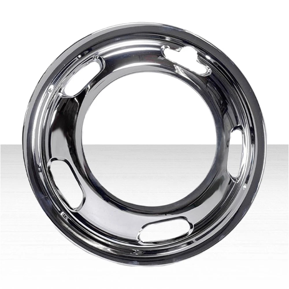 Set of 2 Front Wheel Simulators Chrome for 2019-2025 RAM 3500 Tradesman