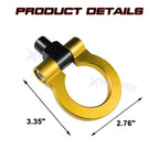 Gold Track Racing Style Anodized Aluminum Tow Hook Set for Cadillac XLR (2006-2009)