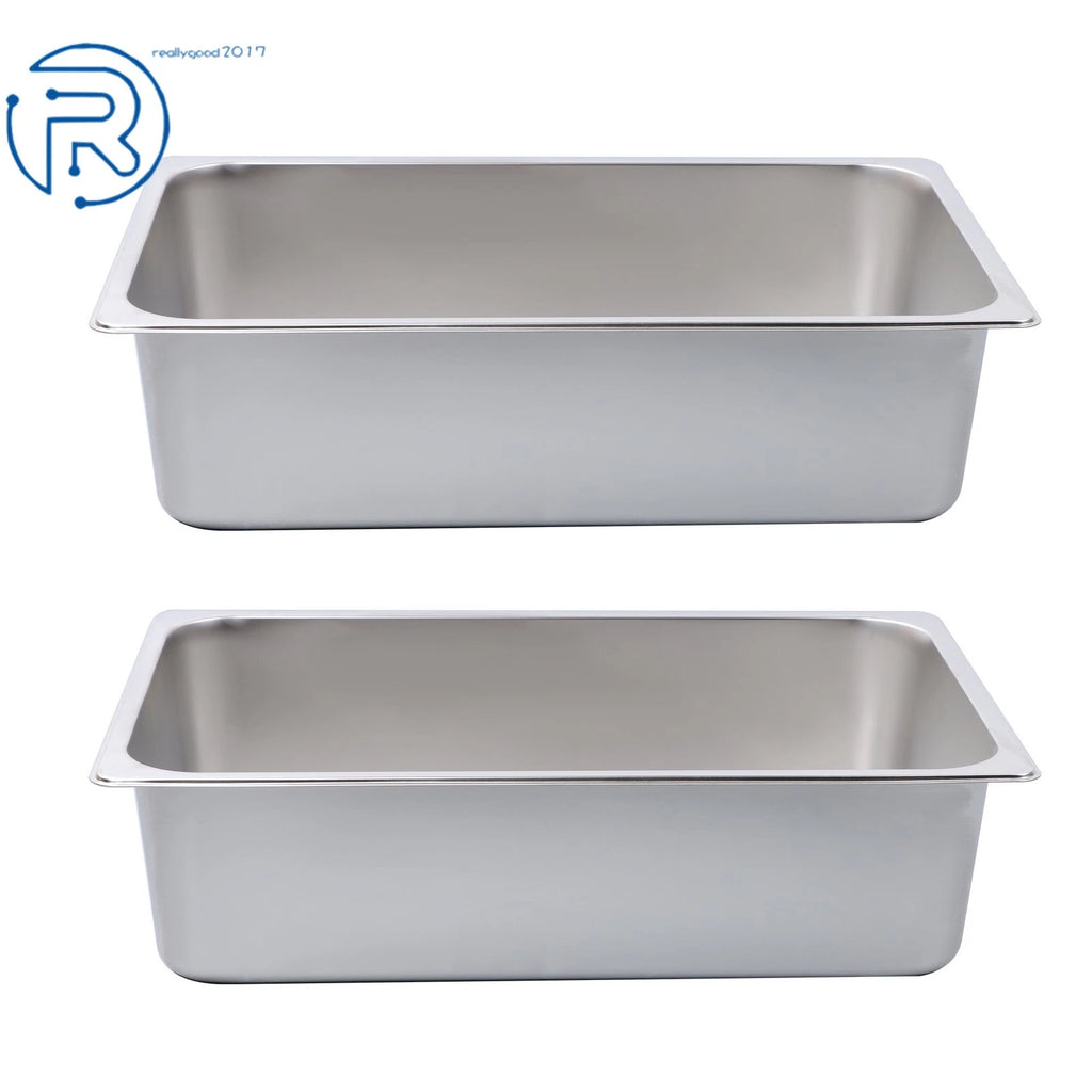 2Pcs Non-Stick Hotel Pans 1/1 6" Deep for Kitchen Utensils