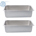 2Pcs Non-Stick Hotel Pans 1/1 6" Deep for Kitchen Utensils