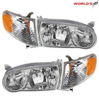Set of 2 Headlights for Toyota Corolla (2001–2002) with Corner Signal Lamp