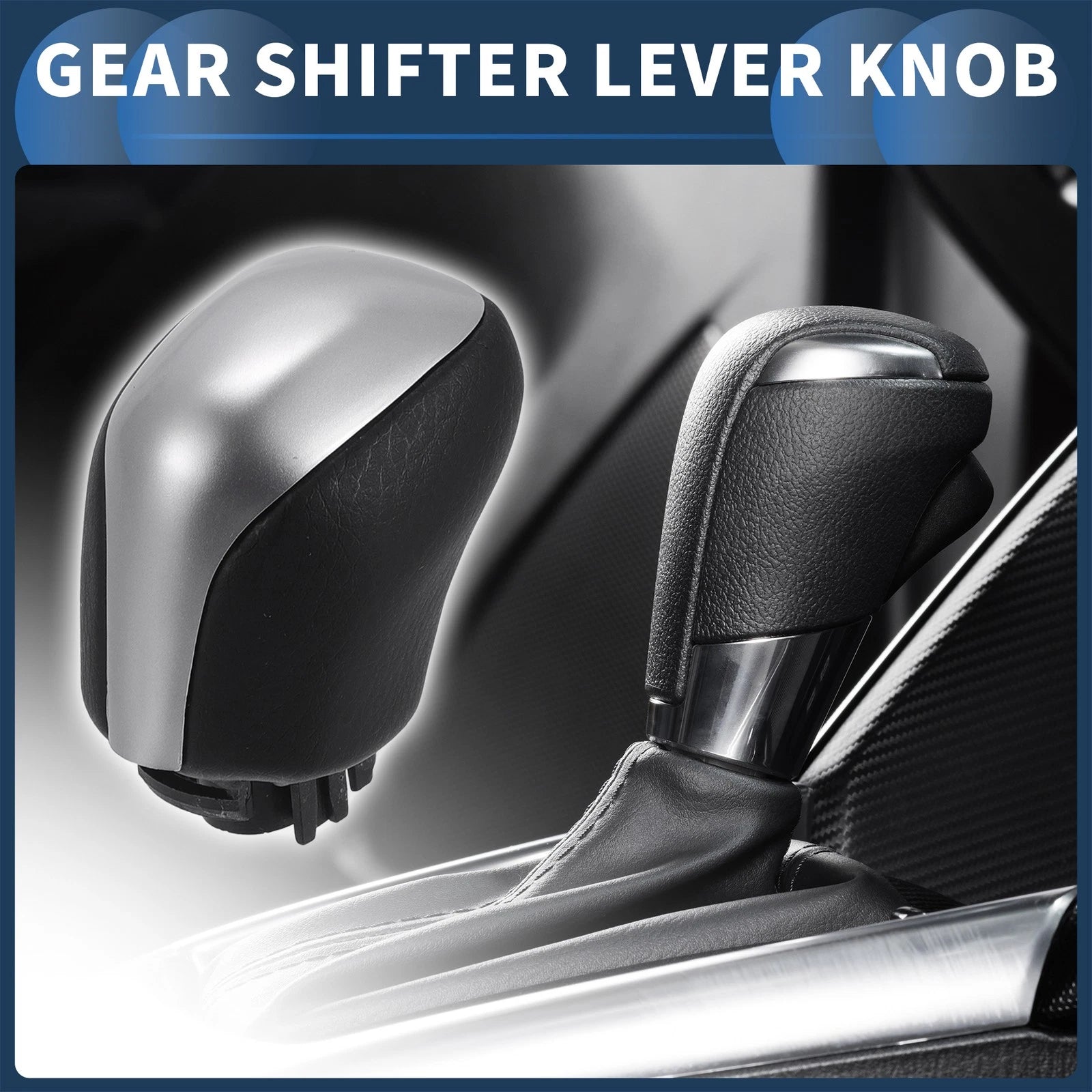 Automatic Gear Shifter Knob for Toyota Mark X Reiz (2010–2017) Plastic Silver Tone