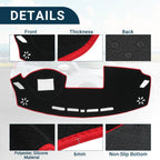 Dashboard Cover Mat for Mitsubishi Eclipse Cross (2017–2022) Red