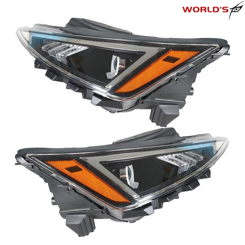 Set of 2 Headlights for Hyundai Elantra (2019–2020) Black Housing