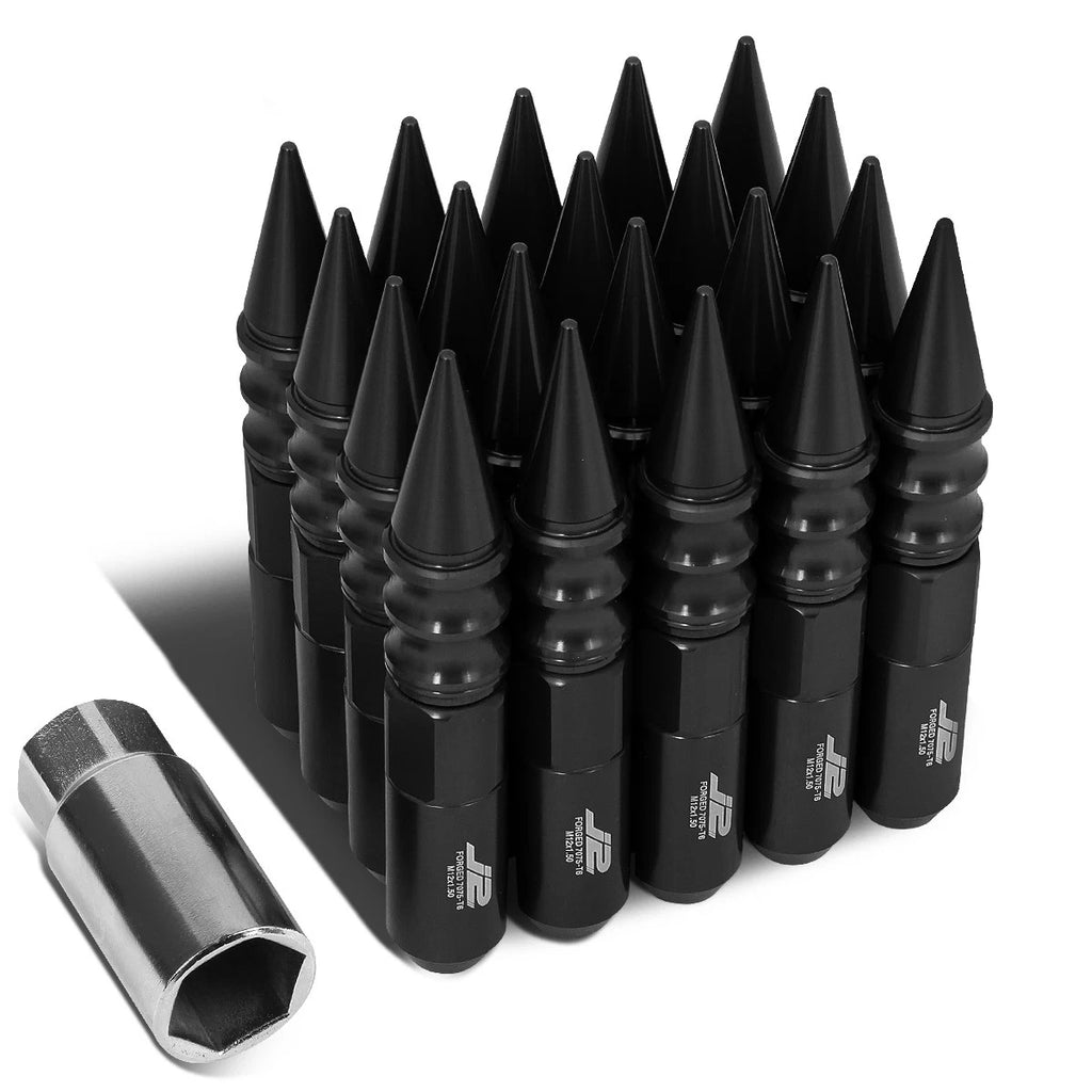 20Pcs J2 7075 Forged Aluminum M12x1.5 Spiky Cap Lug Nuts for Universal