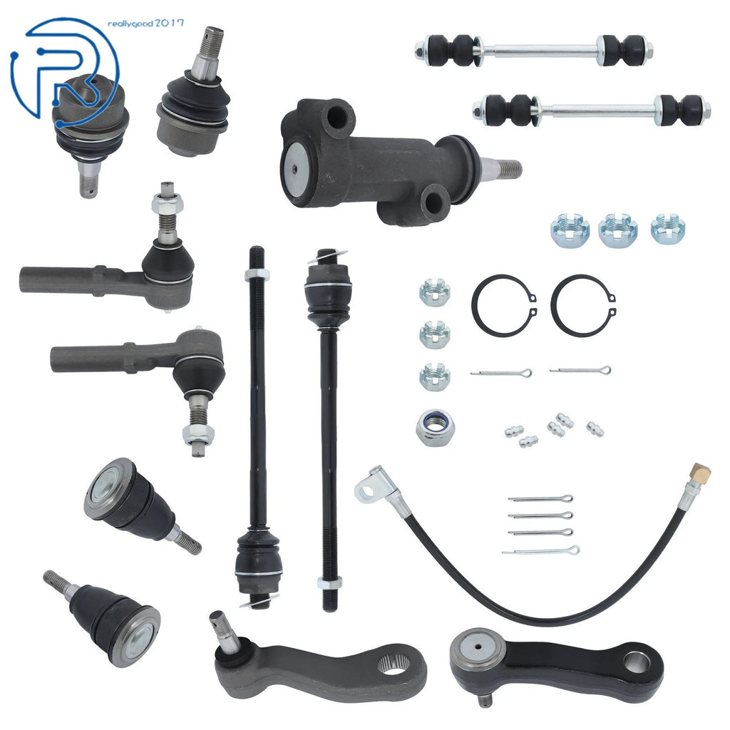 13pcs Front Ball Joint Tie Rods Pitman Arm Kit for GMC Sierra 1500 (1999–2006)