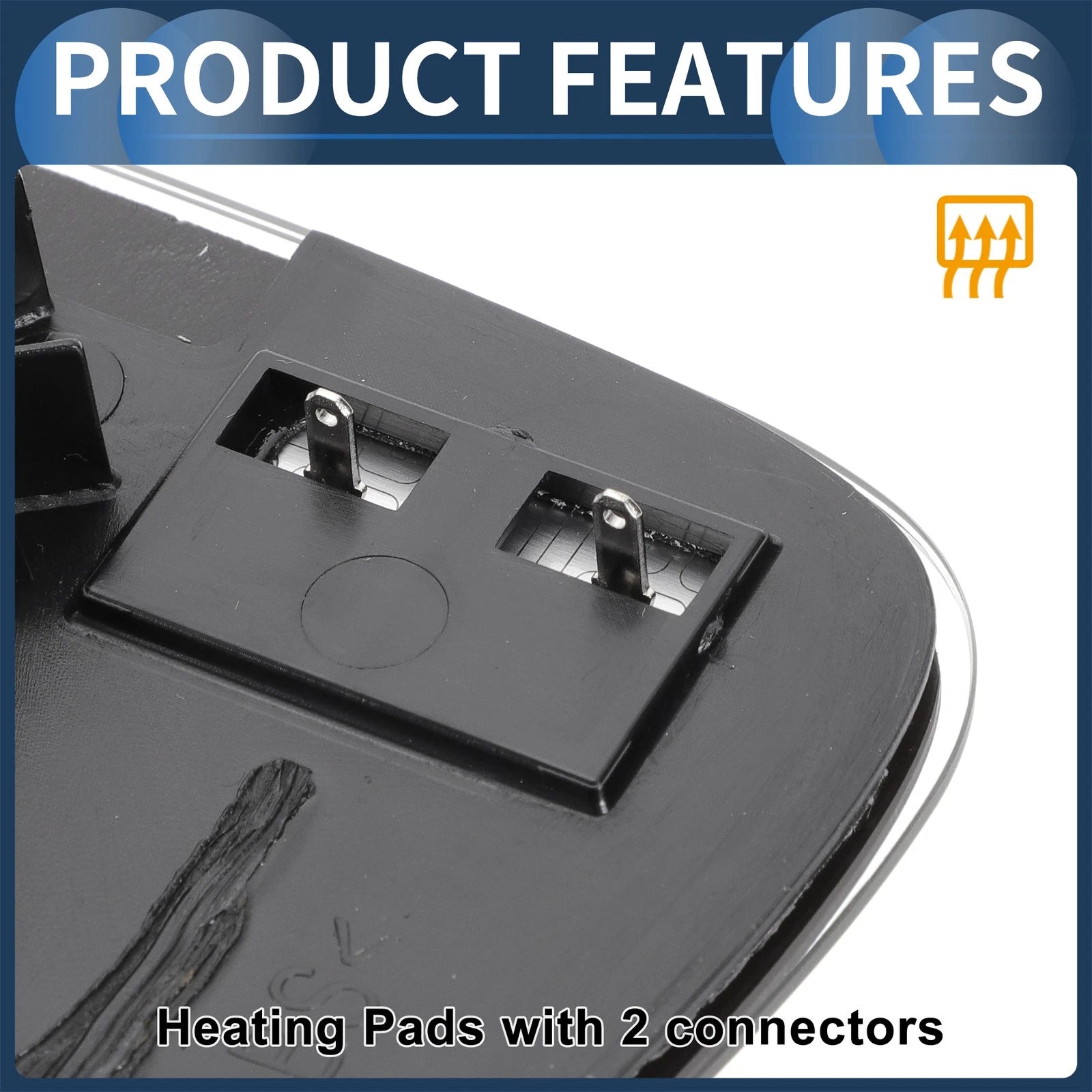 Right Side Heated White Mirror Glass for Volkswagen Touran (2003–2010)