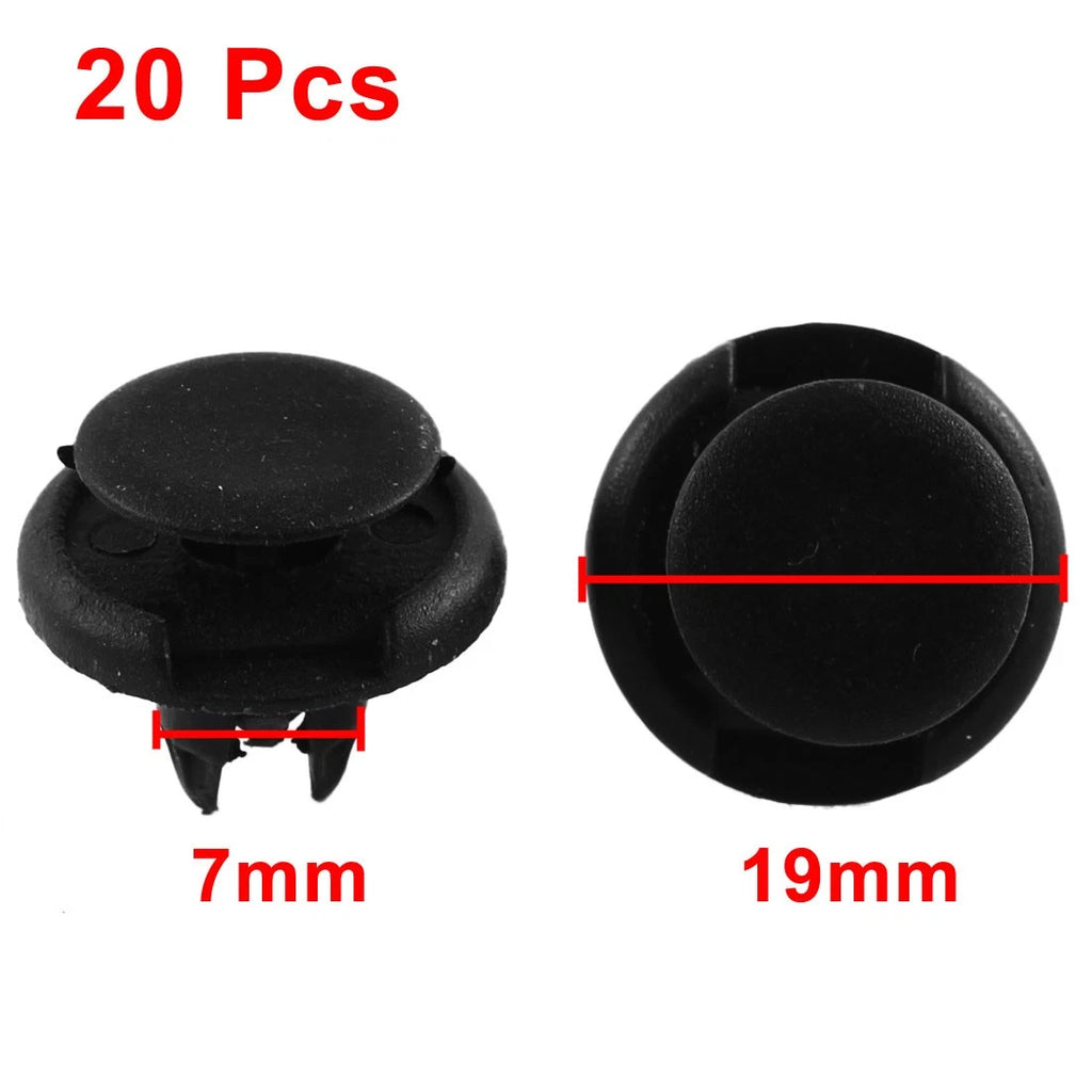 20 Pcs Push-Type Fastener Clips 7mm x 11mm x 19mm for Honda 