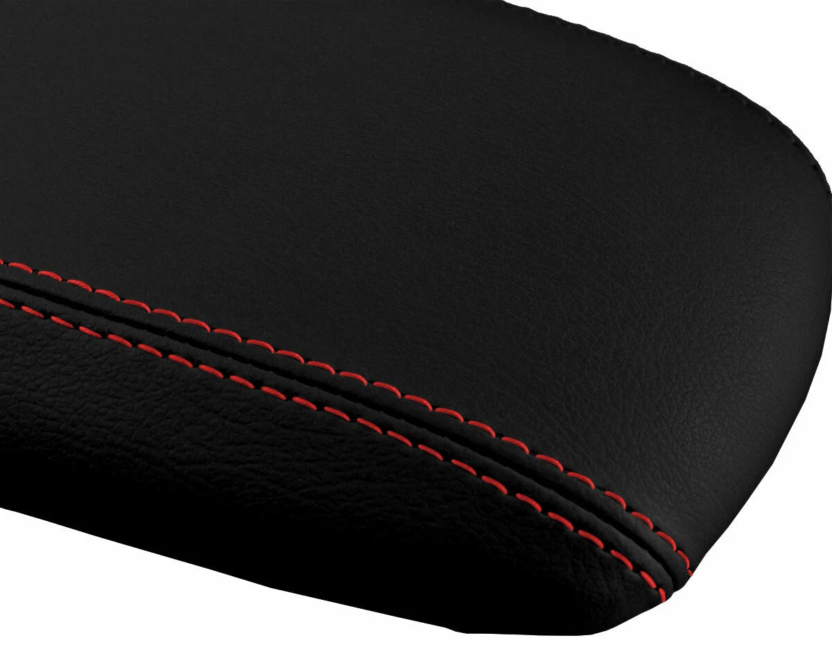 Console Lid Pull Over Cover for Ford Mustang (1994–2004) Red Stitch