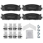 Set of 4 Front Brake Pads Kit for Toyota Avalon (2008–2018) Camry (2007–2017) w/Hardware