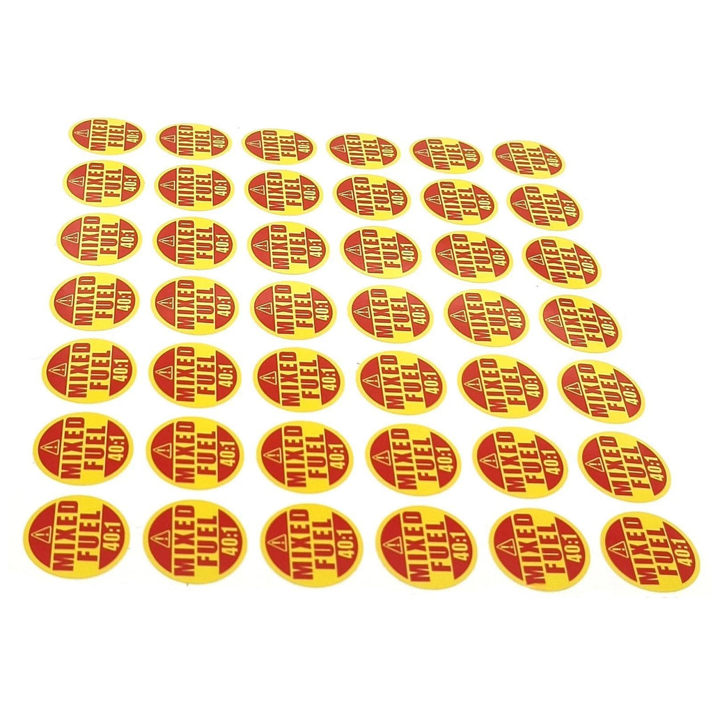 Mixed Fuel 40:1 Sticker for
