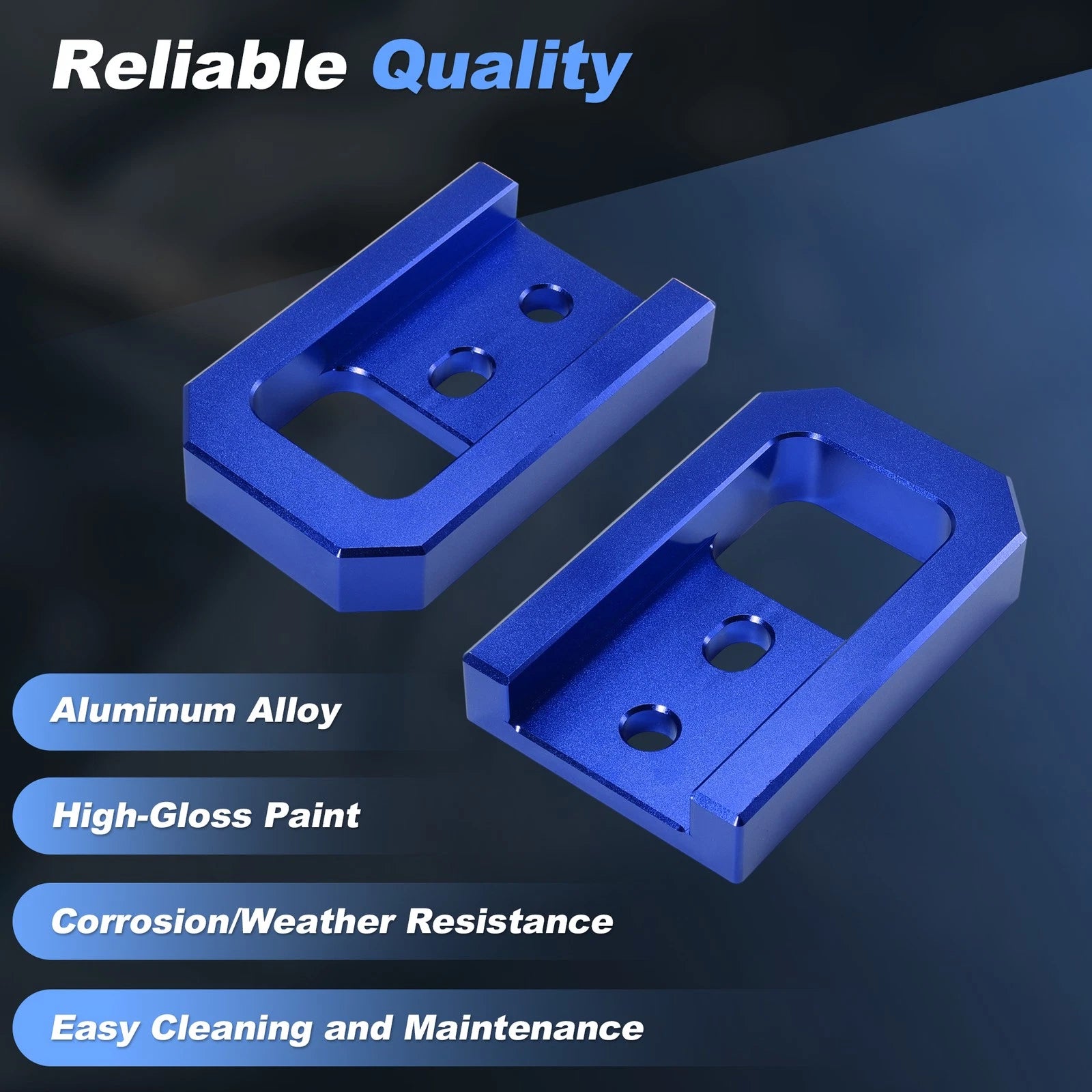 Front Tow Hooks for Toyota Tacoma 4Runner Land Cruiser 250 (2024–2026) 2pcs Blue