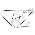 V-Belt Tensioner & A/C Fan Belt for Nissan Patrol GQ Y60 Y61 TD42